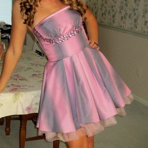 Pink & grey Betsey Johnson cocktail dress